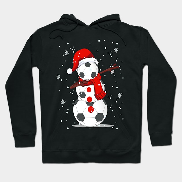 Dabbing Snowman Soccer  Christmas Hoodie by HouldingAlastairss